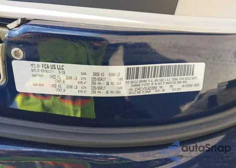 2018 Chrysler Pacifica Hybrid Touring Plus z USA, uszkodzony, nr VIN 2C4RC1H76JR229988